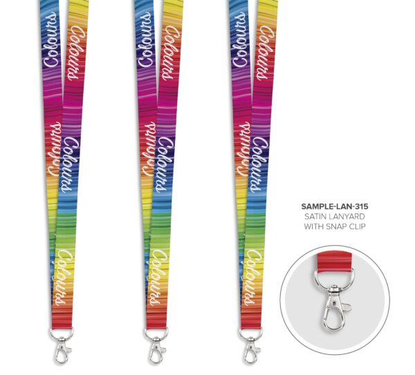 Satin Lanyard With Snap Clip - Sample