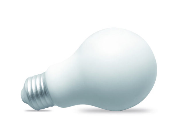 Light Bulb Stress Ball White